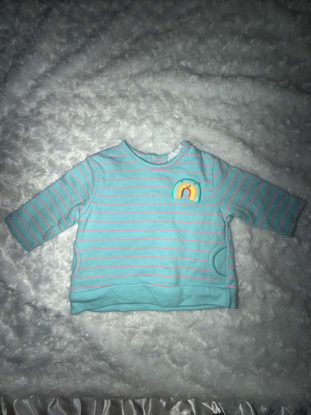 Zara Mini Baby Striped Rainbow Sweatshirt 1-3 Months
